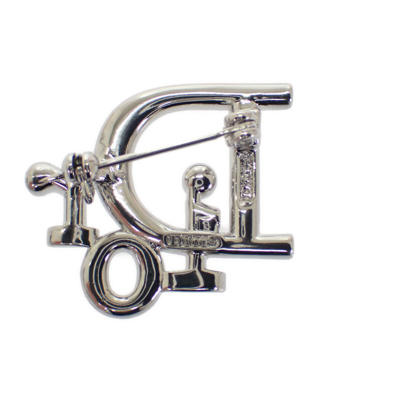 Dior ディオール ブローチ Dロゴ シルバー ラインストーン Dior ディオール ブローチ Dロゴ シルバー ラインストーン Dior