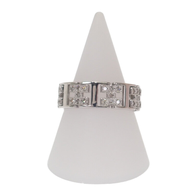 K18WG デザインジュエリー 14.5号 リング K18ホワイトゴールド ダイヤモンド レディース【中古】【Aランク】