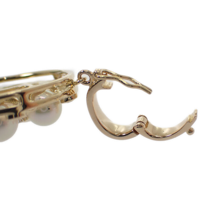 MIKIMOTO Pearl Pendant Top K18 Yellow Gold Akoya Pearl Diamond Women's [Used] [A Rank]