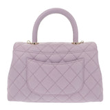 【中古】シャネル CHANEL トップハンドル フラップバッグ A92990_B05061_NU932 2WAYバッグ キャビアスキン パープル ゴールド金具 レディース【Aランク】