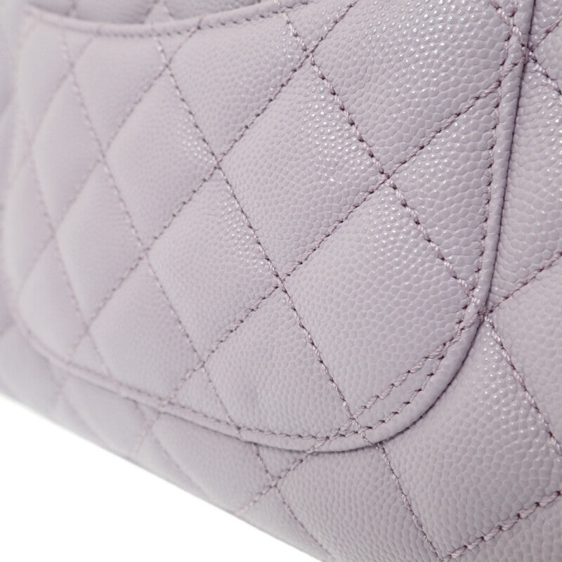 【中古】シャネル CHANEL トップハンドル フラップバッグ A92990_B05061_NU932 2WAYバッグ キャビアスキン パープル ゴールド金具 レディース【Aランク】