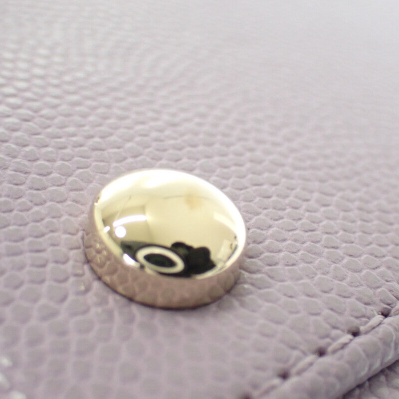 【中古】シャネル CHANEL トップハンドル フラップバッグ A92990_B05061_NU932 2WAYバッグ キャビアスキン パープル ゴールド金具 レディース【Aランク】