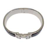 エルメス HERMES クリッククラックPM  ブレスレット メタル ブラック シルバー金具 レディース【中古】【Aランク】