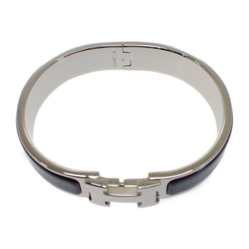 エルメス HERMES クリッククラックPM  ブレスレット メタル ブラック シルバー金具 レディース【中古】【Aランク】