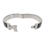 エルメス HERMES クリッククラックPM  ブレスレット メタル ブラック シルバー金具 レディース【中古】【Aランク】