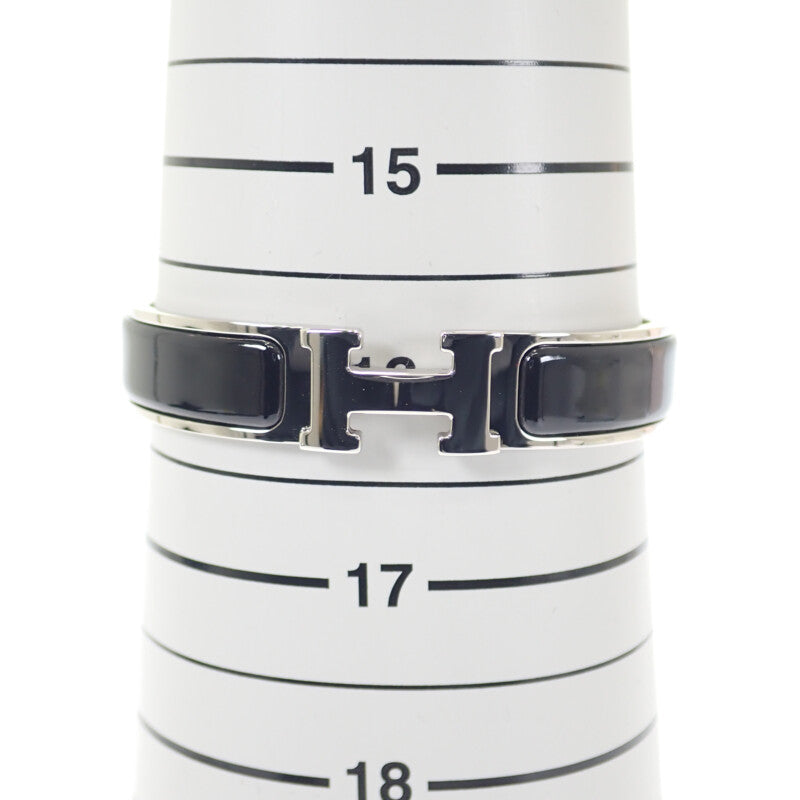 エルメス HERMES クリッククラックPM  ブレスレット メタル ブラック シルバー金具 レディース【中古】【Aランク】