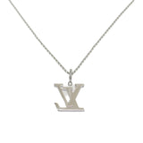 【商談中/対象者以外注文不可】ルイヴィトン LOUIS VUITTON ペンダント LV GM Q93670 ネックレス K18ホワイトゴールド ダイヤモンド メンズ レディース【中古】【Aランク】