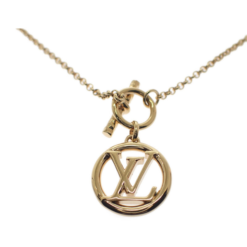 【中古】ルイヴィトン LOUIS VUITTON コリエ・ベイビールイーズ M00598 ネックレス メタル ゴールド レディース【Aランク】