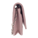 シャネル CHANEL クラシック ショルダー AP0250 ウォレットチェーン キャビアスキン ピンク シルバー金具 レディース【中古】【Aランク】