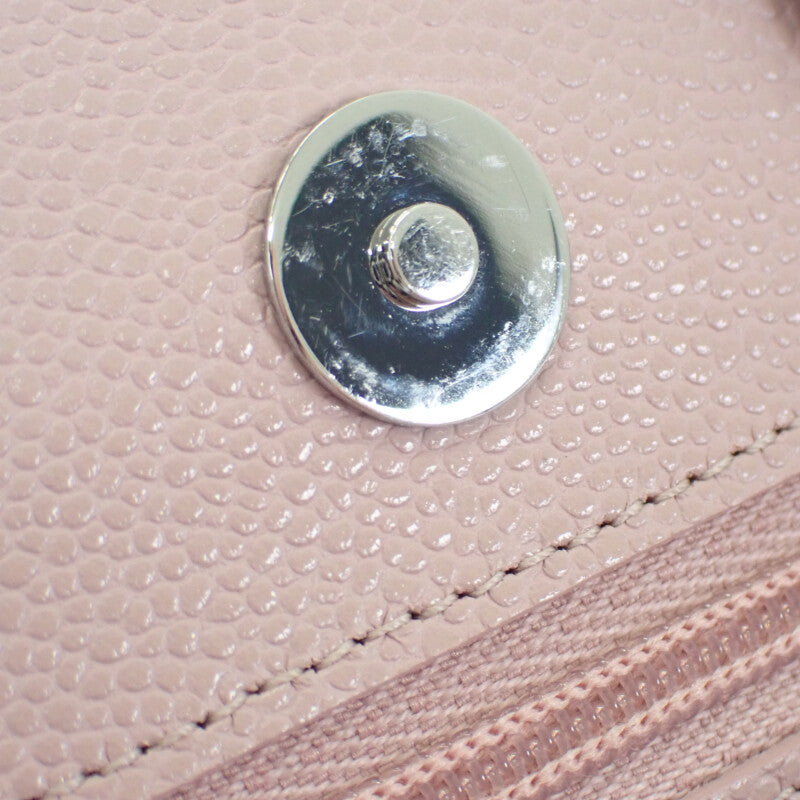 シャネル CHANEL クラシック ショルダー AP0250 ウォレットチェーン キャビアスキン ピンク シルバー金具 レディース【中古】【Aランク】