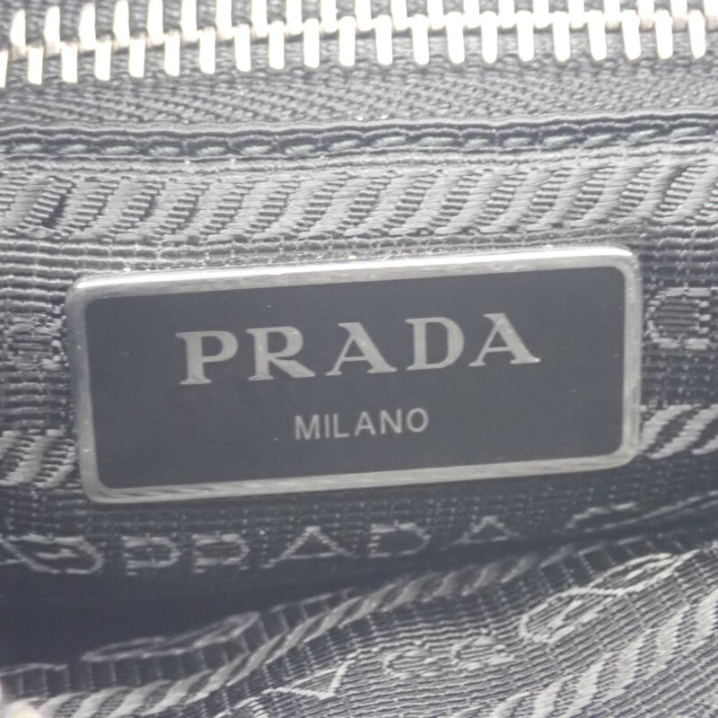 プラダ PRADA パデッドRe-Nylon 1BC151 ショルダーバッグ ナイロン ブラック シルバー金具 レディース【中古】【Aランク】