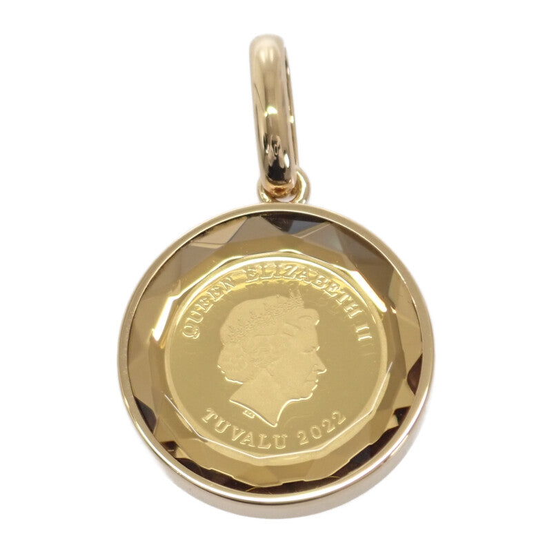 ツバル金貨 ペンダントトップ K18イエローゴールド K24イエローゴールド レディース【中古】【Aランク】