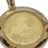 ツバル金貨 ペンダントトップ K18イエローゴールド K24イエローゴールド レディース【中古】【Aランク】