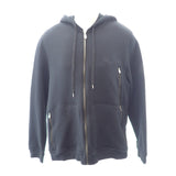 エルメス HERMES ジップ XL パーカー コットン ナイロン ポリウレタン ネイビー カーキ メンズ【中古】【Aランク】