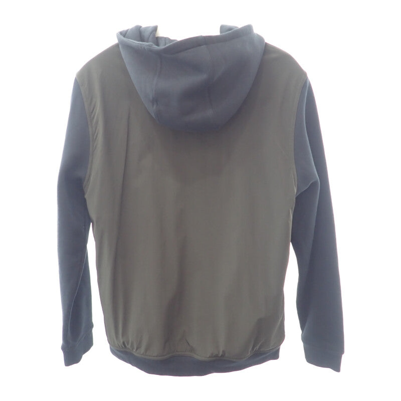 エルメス HERMES ジップ XL パーカー コットン ナイロン ポリウレタン ネイビー カーキ メンズ【中古】【Aランク】