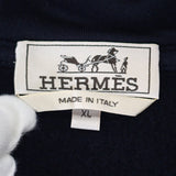 エルメス HERMES ジップ XL パーカー コットン ナイロン ポリウレタン ネイビー カーキ メンズ【中古】【Aランク】