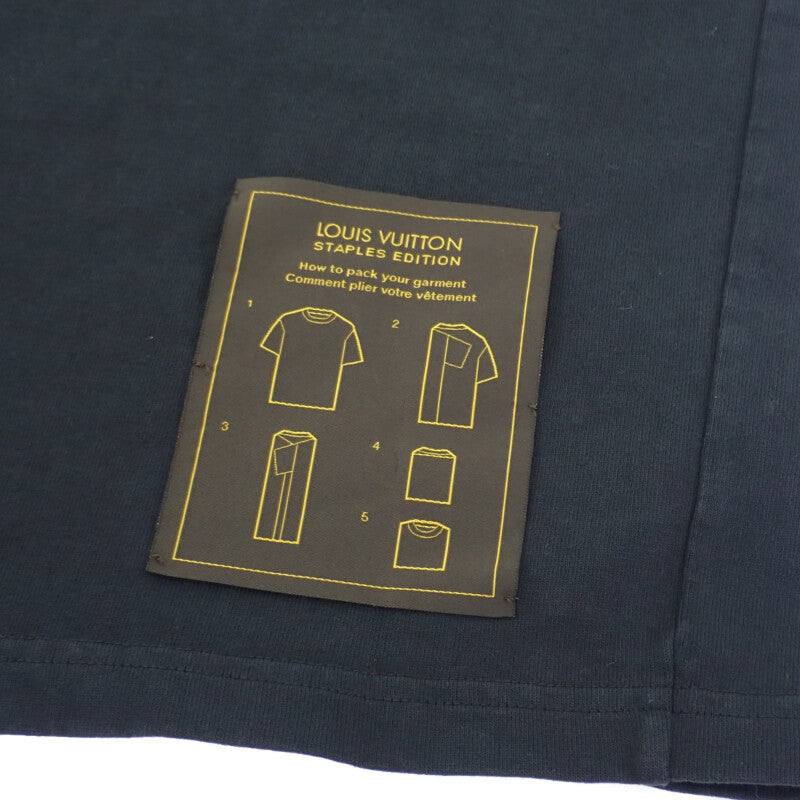 ルイヴィトン LOUIS VUITTON インサイドアウト L 1A5W6F 半袖Ｔシャツ コットン ブラック メンズ【中古】【ABランク】