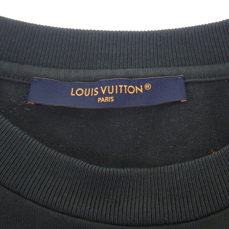 ルイヴィトン LOUIS VUITTON インサイドアウト L 1A5W6F 半袖Ｔシャツ コットン ブラック メンズ【中古】【ABランク】