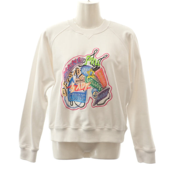 エルメス HERMES CHEVALOSCOP 23SS 36 3E4626DA スウェット コットン ホワイト ネオン メンズ レディース【中古】【SAランク】