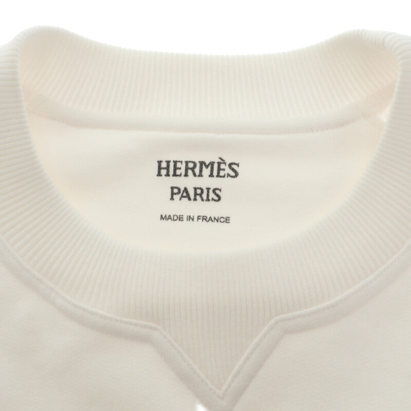エルメス HERMES CHEVALOSCOP 23SS 36 3E4626DA スウェット コットン ホワイト ネオン メンズ レディース【中古】【SAランク】