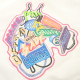 エルメス HERMES CHEVALOSCOP 23SS 36 3E4626DA スウェット コットン ホワイト ネオン メンズ レディース【中古】【SAランク】