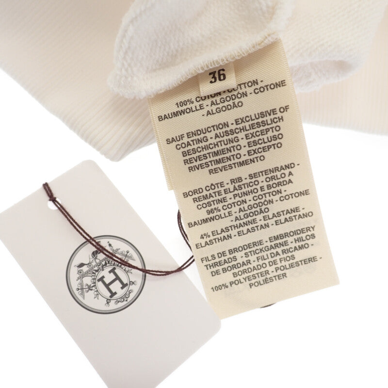 エルメス HERMES CHEVALOSCOP 23SS 36 3E4626DA スウェット コットン ホワイト ネオン メンズ レディース【中古】【SAランク】