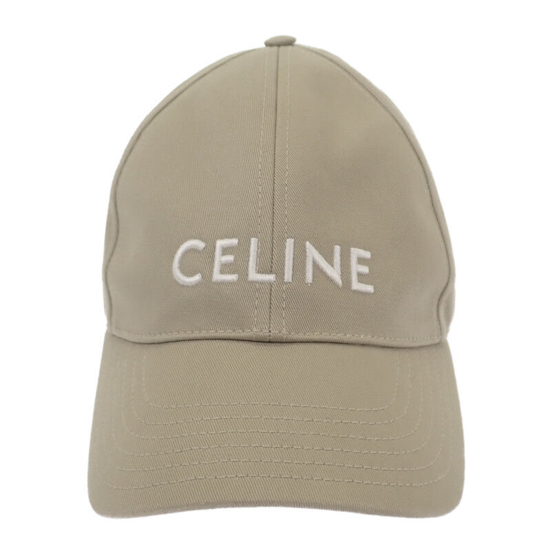 セリーヌ CELINE ベースボール 2AUS9228R.02BG キャップ コットン ベージュ メンズ レディース【中古】【Aランク】
