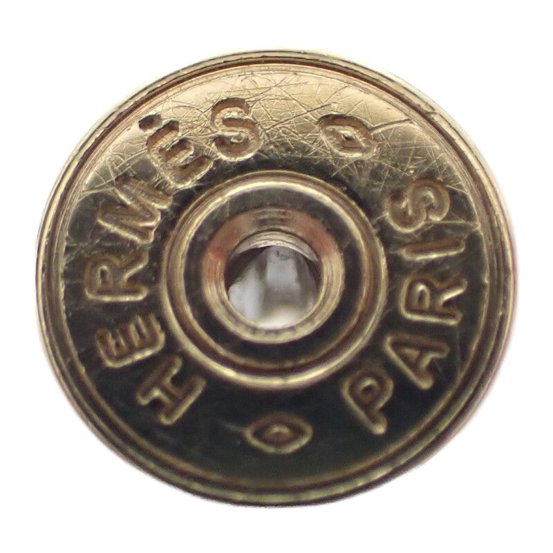 エルメス HERMES アミュレットエスケトル ピアス メタル バッファローホーン ブラウン ゴールド金具 レディース【中古】【ABランク】