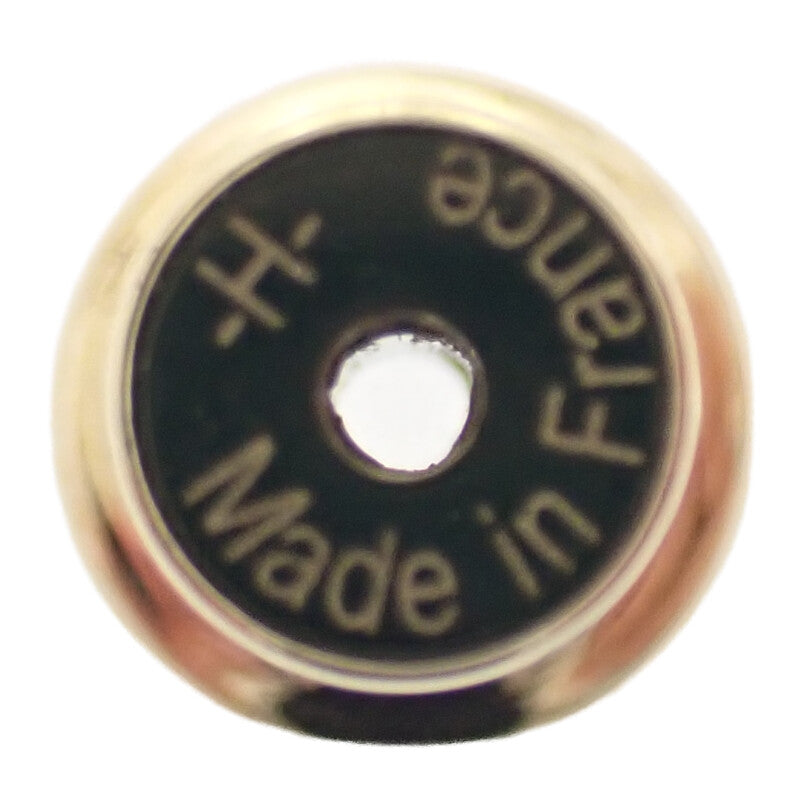 エルメス HERMES アミュレットエスケトル ピアス メタル バッファローホーン ブラウン ゴールド金具 レディース【中古】【ABランク】