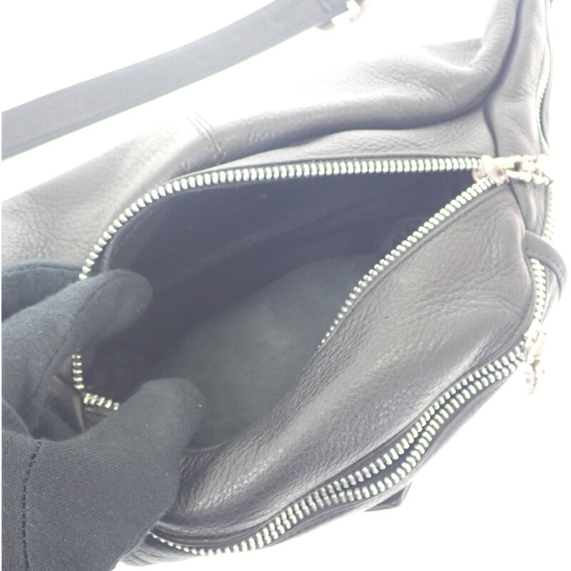 【中古】クロムハーツ CHROME HEARTS スナットパック 2232-304-7200-0900 ボディバッグ レザー ブラック メンズ【Bランク】