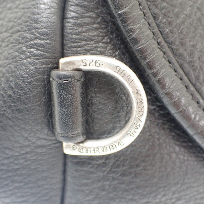 【中古】クロムハーツ CHROME HEARTS スナットパック 2232-304-7200-0900 ボディバッグ レザー ブラック メンズ【Bランク】