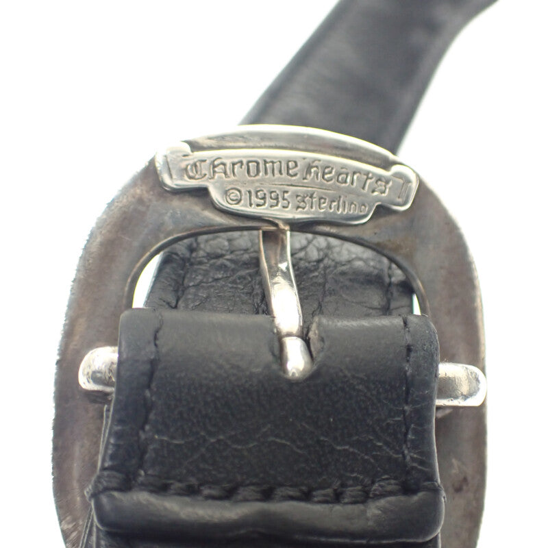 【中古】クロムハーツ CHROME HEARTS スナットパック 2232-304-7200-0900 ボディバッグ レザー ブラック メンズ【Bランク】