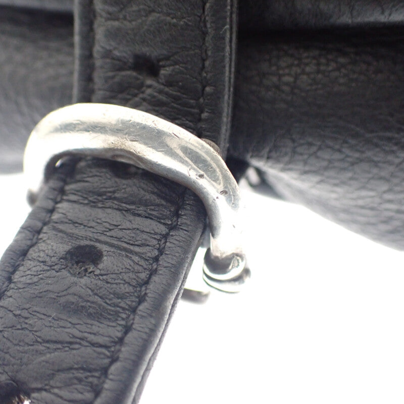 【中古】クロムハーツ CHROME HEARTS スナットパック 2232-304-7200-0900 ボディバッグ レザー ブラック メンズ【Bランク】