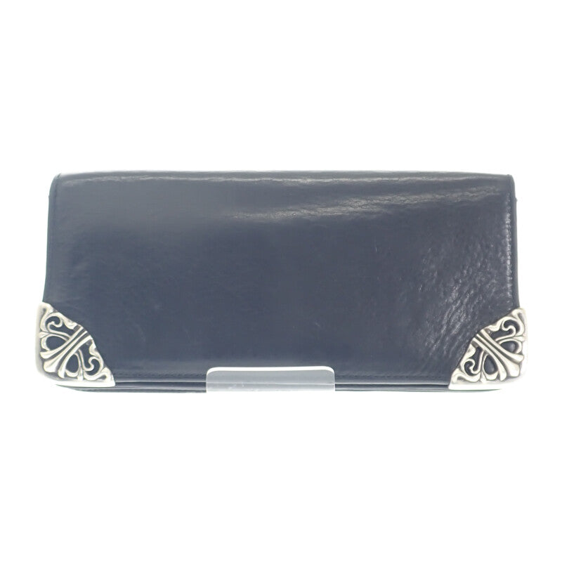 【中古】クロムハーツ CHROME HEARTS シングルフォールドウォレット 2246-304-0041-0900 札入れ レザー ブラック メンズ【ABランク】