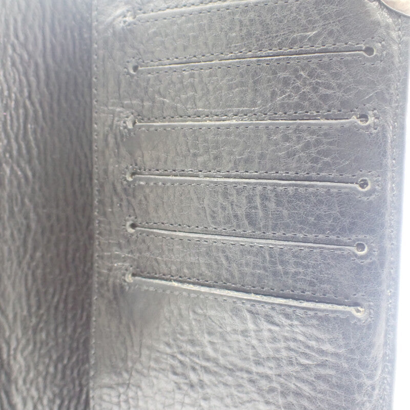 【中古】クロムハーツ CHROME HEARTS シングルフォールドウォレット 2246-304-0041-0900 札入れ レザー ブラック メンズ【ABランク】