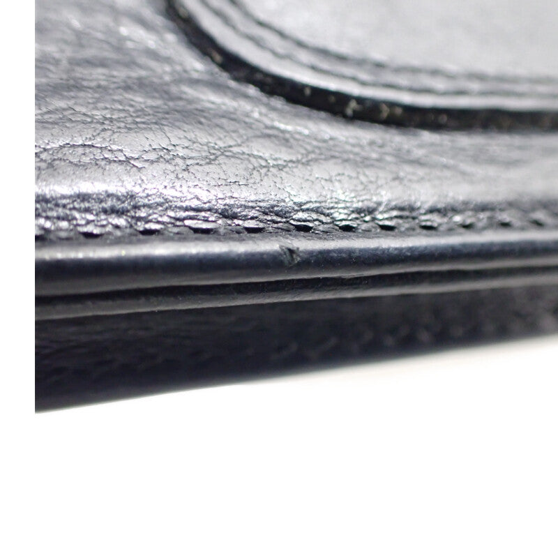 【中古】クロムハーツ CHROME HEARTS シングルフォールドウォレット 2246-304-0041-0900 札入れ レザー ブラック メンズ【ABランク】