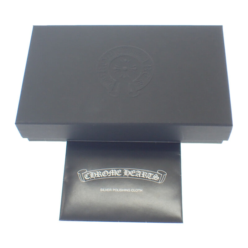 【中古】クロムハーツ CHROME HEARTS シングルフォールドウォレット 2246-304-0041-0900 札入れ レザー ブラック メンズ【ABランク】