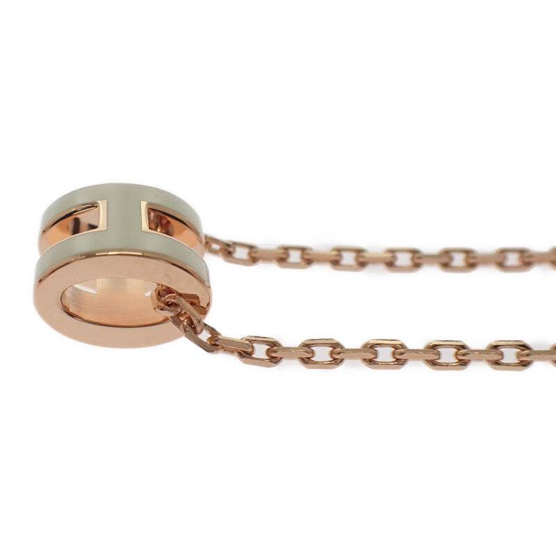 エルメス HERMES ポップHミニ ネックレス GP ホワイト レディース【中古】【Aランク】