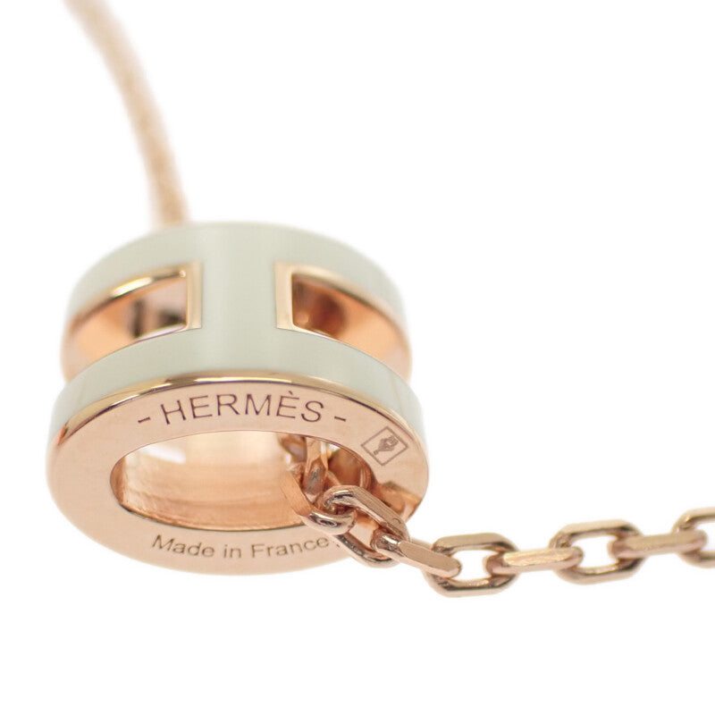 エルメス HERMES ポップHミニ ネックレス GP ホワイト レディース【中古】【Aランク】