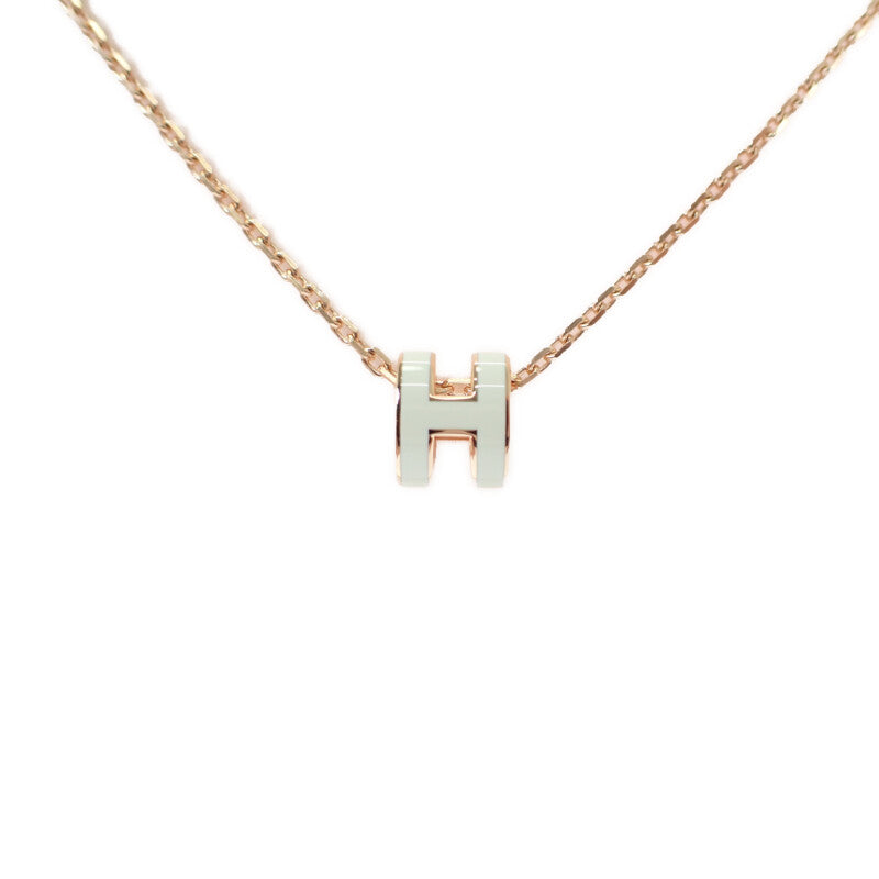 エルメス HERMES ポップHミニ ネックレス GP ホワイト レディース【中古】【Aランク】
