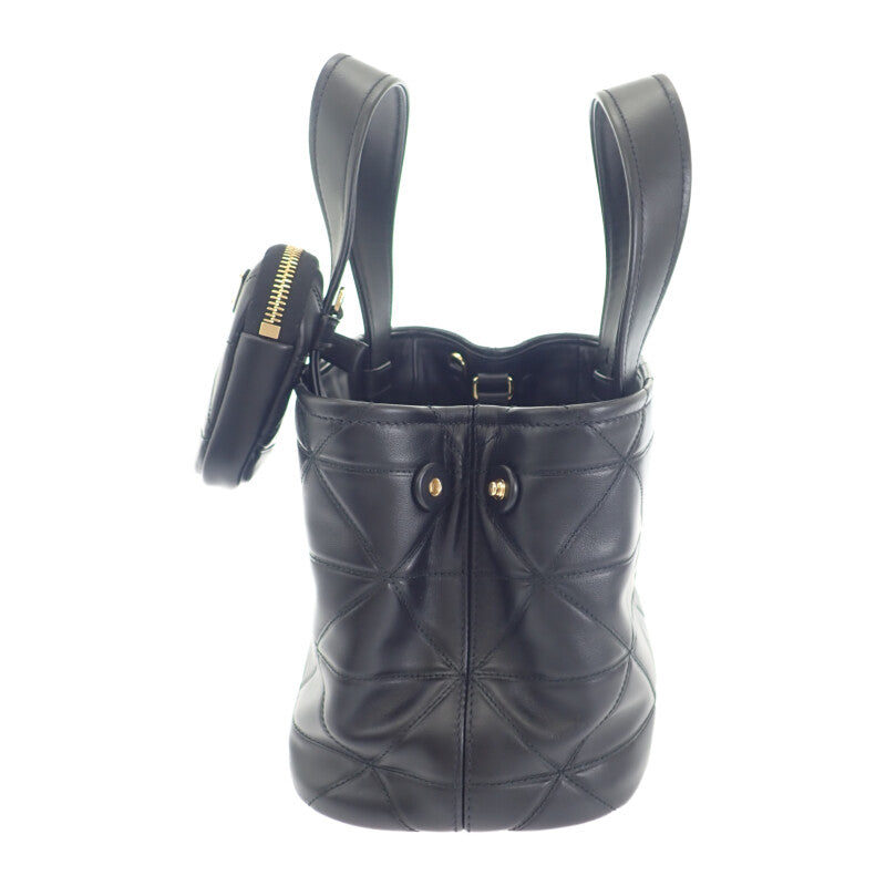 【中古】プラダ PRADA スモールキルトレザー 1BG548 2WAYバッグ ショルダーバッグ レザー ブラック ゴールド金具 レディース【Aランク】