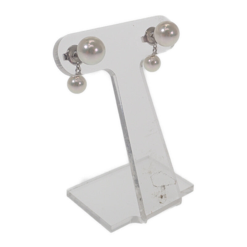 ミキモト MIKIMOTO パール アコヤ真珠 PE-1751PU ピアス K18ホワイトゴールド レディース【中古】【Aランク】