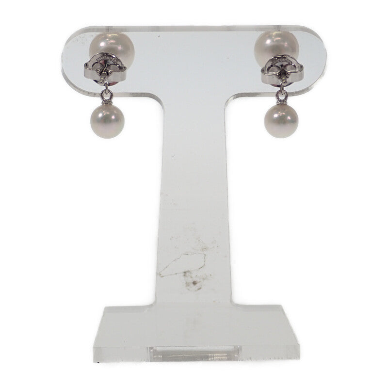 ミキモト MIKIMOTO パール アコヤ真珠 PE-1751PU ピアス K18ホワイトゴールド レディース【中古】【Aランク】