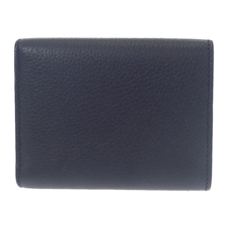 ロエベ LOEWE トライフォールドウォレット C660TR2X02 三つ折り財布 ソフトグレインカーフ ブラック メンズ レディース【中古】【Aランク】