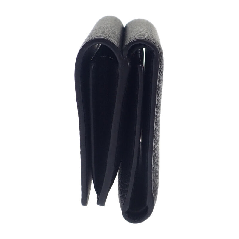 ロエベ LOEWE トライフォールドウォレット C660TR2X02 三つ折り財布 ソフトグレインカーフ ブラック メンズ レディース【中古】【Aランク】