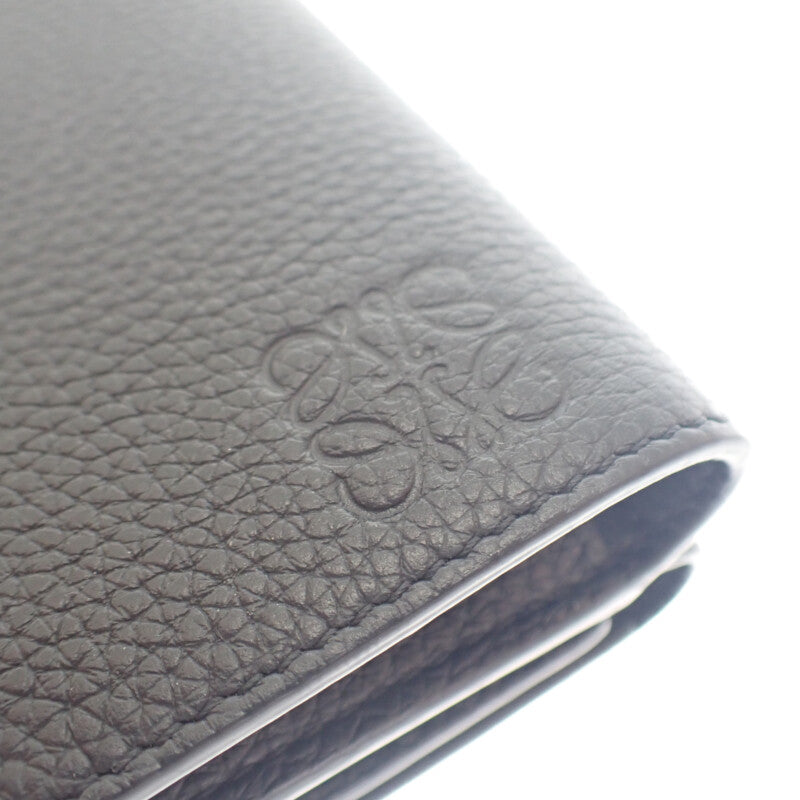 ロエベ LOEWE トライフォールドウォレット C660TR2X02 三つ折り財布 ソフトグレインカーフ ブラック メンズ レディース【中古】【Aランク】