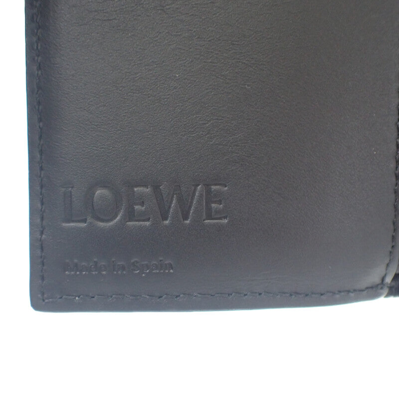 ロエベ LOEWE トライフォールドウォレット C660TR2X02 三つ折り財布 ソフトグレインカーフ ブラック メンズ レディース【中古】【Aランク】