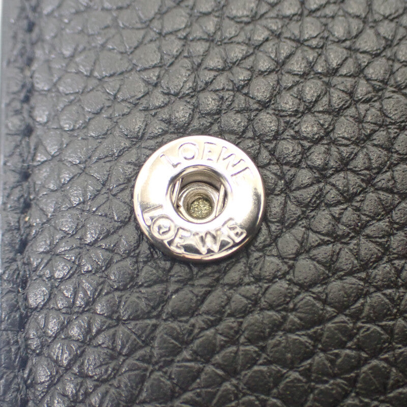 ロエベ LOEWE トライフォールドウォレット C660TR2X02 三つ折り財布 ソフトグレインカーフ ブラック メンズ レディース【中古】【Aランク】