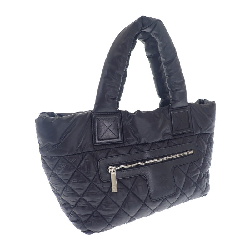 シャネル CHANEL コココクーン トート PM 通勤 人気 定番 A48610 ハンドバッグ ナイロン ブラック レディース【中古】【ABランク】