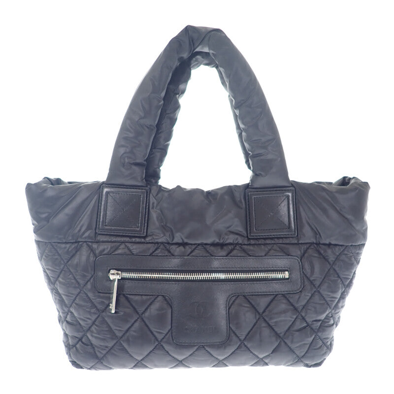 シャネル CHANEL コココクーン トート PM 通勤 人気 定番 A48610 ハンドバッグ ナイロン ブラック レディース【中古】【ABランク】